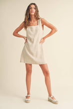 Load image into Gallery viewer, MIOU MUSE -  LINEN SQUARE NECK MINI DRESS
