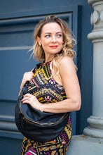 Load image into Gallery viewer, Bolsa Nova Handbags - Bella Large Leather Sling Bag: Mushroom
