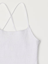 Load image into Gallery viewer, All Row - The Jenni Dress | Smocked Midi Dress with Side Ties: WHITE
