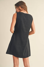 Load image into Gallery viewer, MIOU MUSE -  LINEN SQUARE NECK MINI DRESS
