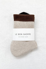 Load image into Gallery viewer, Le Bon Shoppe - Color Block Girlfriend Socks : Black Coffee
