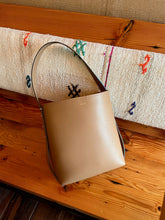 Load image into Gallery viewer, AALLYN - Jolina Bucket Tote - Leather: Wood Berry/Silver
