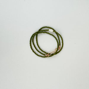 Millhouse Collection - The Khadi Necklace - Matte Dark Green