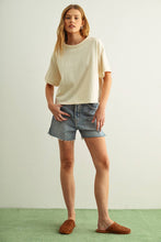 Load image into Gallery viewer, MIOU MUSE - SHORT SLEEVE LINEN KNITTED TOP
