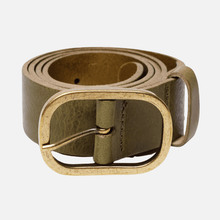 Load image into Gallery viewer, Amsterdam Heritage - Marin Gold Oval Buckle Belt Black- M/L

