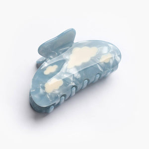 WINONA IRENE - Lucy Sky Blue with White Clouds Acetate Hair Claw Clip
