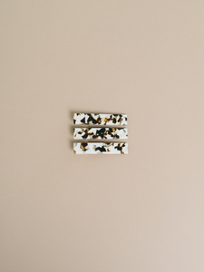 NAT + NOOR - Flora Hair Clips- Black + White