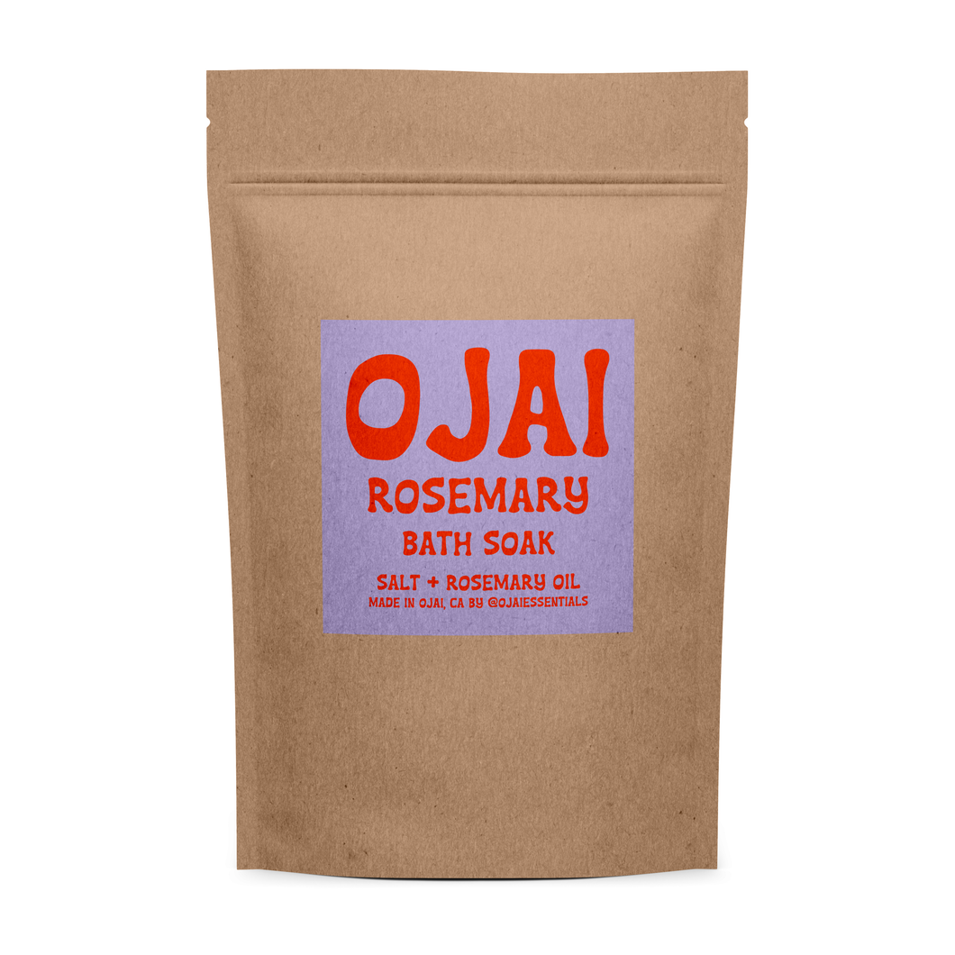 Ojai Essentials - Bath Soak | Ojai Rosemary | Salt and Essential Oils: 2 oz