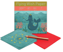 Load image into Gallery viewer, FLYING WISH PAPER ® - MERMAID / Mini Wish-Making Kit / 15 WISH PAPER™ +Accessories
