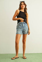 Load image into Gallery viewer, MIOU MUSE - WHITE SQUARE NECK RIBBED TANK TOP
