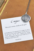 Load image into Gallery viewer, Plum and Posey - Compass Rose Wax Seal Necklace
