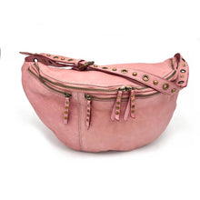 Load image into Gallery viewer, Bolsa Nova Handbags - Bella Large Leather Sling Bag: Cognac
