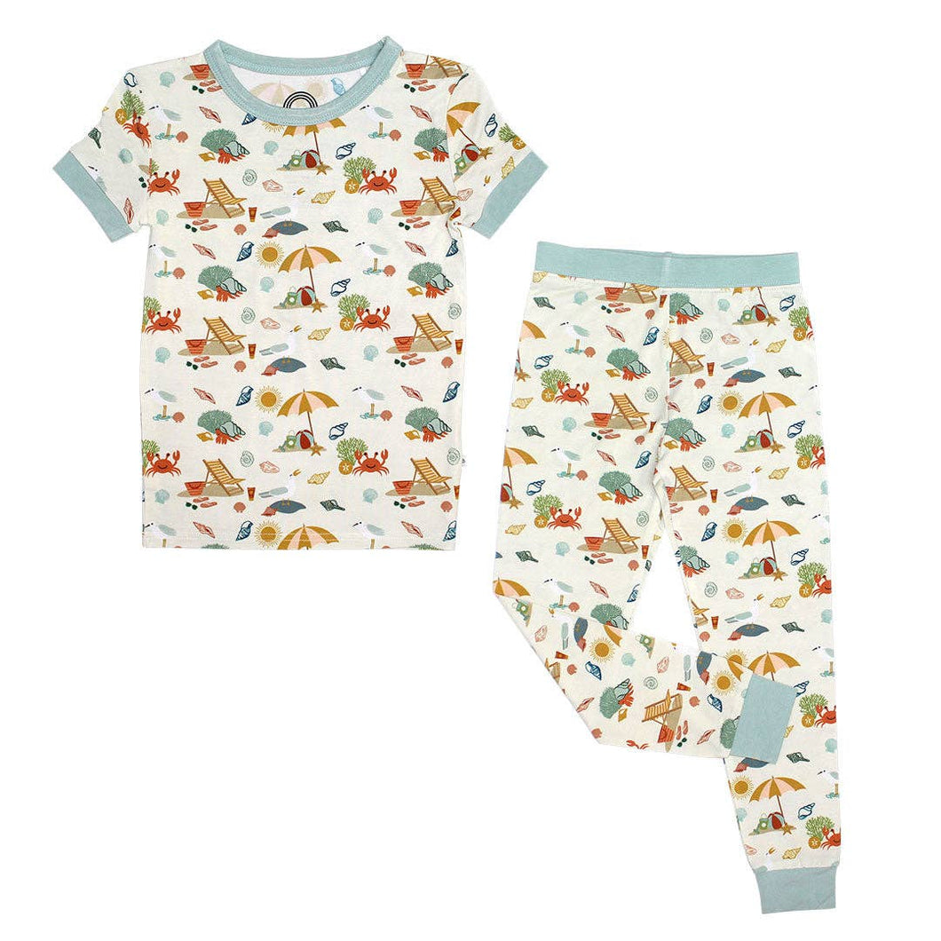 Emerson and Friends - Beach Day Summer Kids Bamboo Pajamas Set: 2T