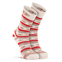Load image into Gallery viewer, Fox River Socks - Monkey Stripe Lightweight Crew: Brown Heather / Medium
