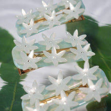 Load image into Gallery viewer, WINONA IRENE - Undine Lotus Flower Alligator Hair Clip in Seafoam and White
