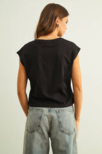 Load image into Gallery viewer, MIOU MUSE - WAIST DETAIL CAP SLEEVE TOP
