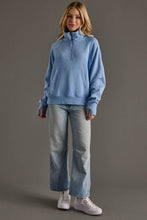 Load image into Gallery viewer, Panache Apparel Co. - Blue Quarter Zip Sweatshirt
