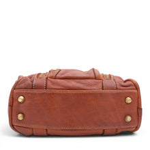 Load image into Gallery viewer, Bolsa Nova Handbags - Small Leather Pocket Satchel w/removeable strap: Cognac
