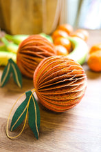 Load image into Gallery viewer, East End Press - ORANGE HONEYCOMB ORNAMENT
