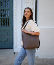 Load image into Gallery viewer, AALLYN - Jolina Bucket Tote - Olive/Gold
