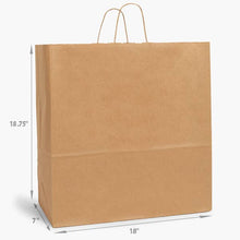 Load image into Gallery viewer, Nashville Wraps - Brown Kraft Paper Retail Shopping Bags: 250 Pack / Cub 8x4.75x10"
