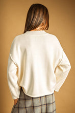 Load image into Gallery viewer, MIOU MUSE - V-NECK OVERSIZED LONG SLEEVE SWEATER TOP
