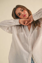 Load image into Gallery viewer, MIOU MUSE -STRIPED BUTTON DOWN SHIRT - Mustard
