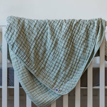 Load image into Gallery viewer, Parker Baby Co. - Sage Windowpane Quilt
