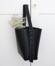 Load image into Gallery viewer, AALLYN - Jolina Bucket Tote - Leather: Wood Berry/Silver
