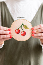 Load image into Gallery viewer, Cotton Clara - Cherry Cross Stitch Kit
