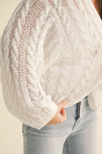 Load image into Gallery viewer, MIOU MUSE -  LIGHT WEIGHT CABLE KNITTED CARDIGAN
