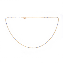 Load image into Gallery viewer, May Martin - Blue Enamel &amp; Gold Necklace
