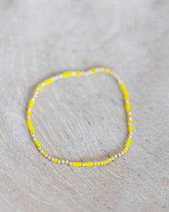 Coast and Cove - Goldie Sprinkle Beaded Bracelet- YELLOW