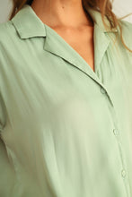 Load image into Gallery viewer, MIOU MUSE - Cream BUTTON DOWN CAP SLEEVE SHIRTS

