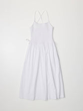 Load image into Gallery viewer, All Row - The Jenni Dress | Smocked Midi Dress with Side Ties: WHITE
