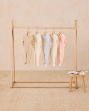 Load image into Gallery viewer, Quincy Mae - Zip Longsleeve Sleeper Footie - Honey Stripe

