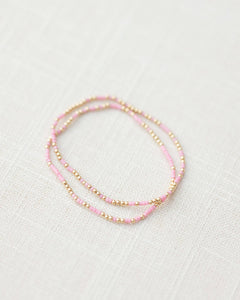 Coast and Cove - Goldie Sprinkle Beaded Bracelet- PINK