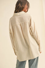 Load image into Gallery viewer, MIOU MUSE -STRIPED BUTTON DOWN SHIRT - Mustard
