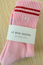 Load image into Gallery viewer, Le Bon Shoppe - Embroidered Heart Boyfriend Socks
