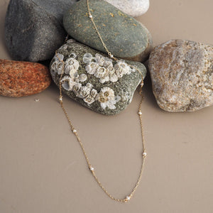 Britta Ambauen Jewelry - Delicate Pearl Chain 14k gold fill