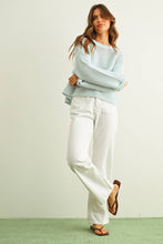 Load image into Gallery viewer, MIOU MUSE - YELLOW ROUND NECK KNITTED SWEATER

