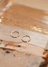 Load image into Gallery viewer, Hello Adorn - Tiny Hoops | 14kt Gold Fill + Sterling Silver: Twisted / 14kt Gold Fill / 7mm

