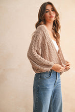 Load image into Gallery viewer, MIOU MUSE -  LIGHT WEIGHT CABLE KNITTED CARDIGAN
