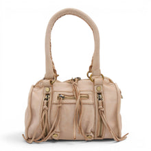 Load image into Gallery viewer, Bolsa Nova Handbags - Small Leather Pocket Satchel w/removeable strap: Cognac
