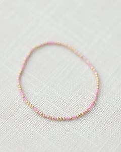 Coast and Cove - Goldie Sprinkle Beaded Bracelet- PINK