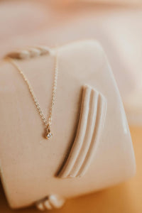 Hello Adorn - Solitaire Necklace: 14kt Gold Fill