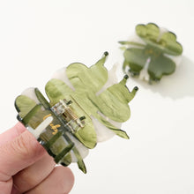 Load image into Gallery viewer, Adorro - Lucky Four Leaf Clover Claw Clip - Small
