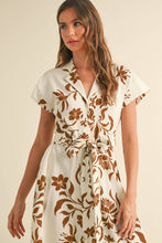 Load image into Gallery viewer, MIOU MUSE - PRINT BUTTON DOWN FLARE DRESS
