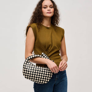 Urban Expressions - Lizbeth Woven Knot Clutch - Oatmilk