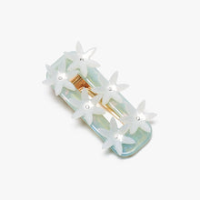 Load image into Gallery viewer, WINONA IRENE - Undine Lotus Flower Alligator Hair Clip in Seafoam and White
